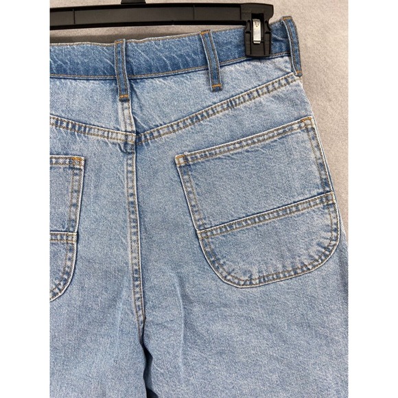 Topman Shorts Mens Sz 28 Slim Cut Off Denim Shorts Raw Hem Pockets Button Fly‎ - Picture 6 of 11